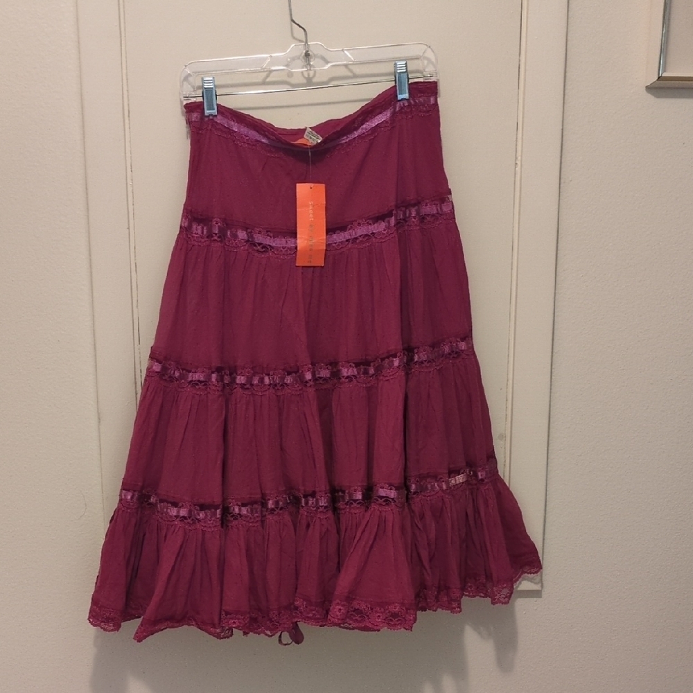 Sweet By Miss Me Pink A-Line Skirt